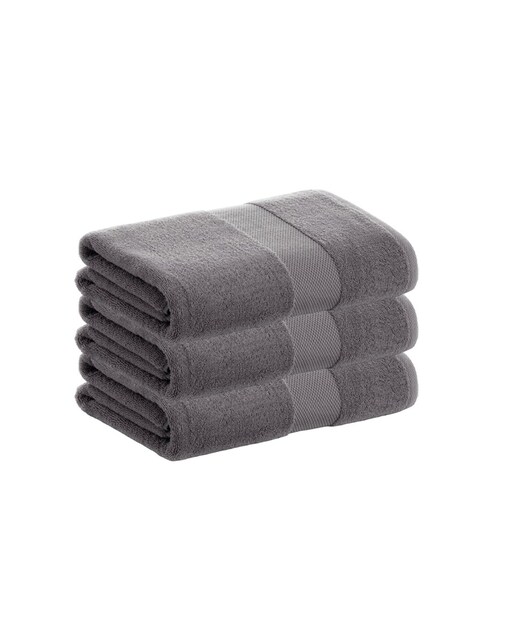 Imagen 0 de Pack 6 toallas gris tocador Donegal 30x50 cm
