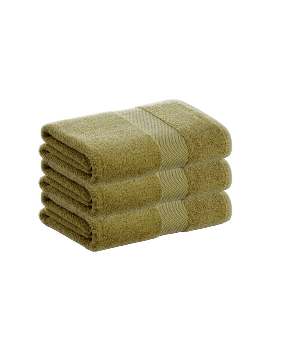 Imagen 0 de Pack 6 toallas verde oliva tocador Donegal 30x50 cm