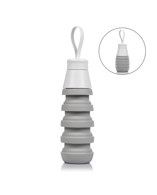 Imagen 0 de Botella deportiva plegable de silicona 250 a 500 ml