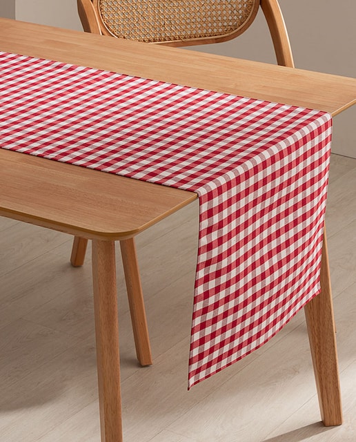 Imagen 0 de Camino de mesa Vichy rojo 45x170 cm
