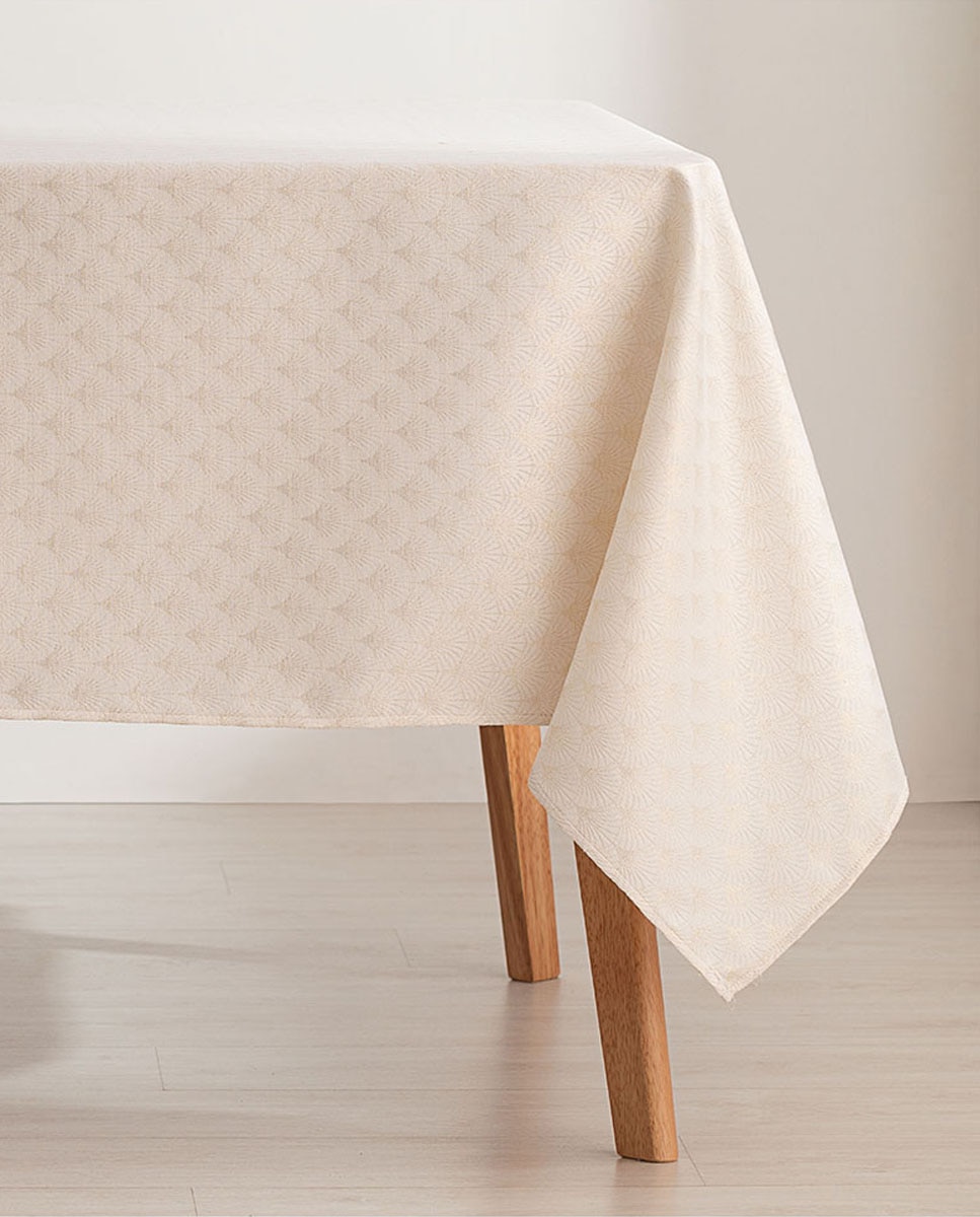 Imagen 0 de Mantel antimanchas lurex jacquard Refin oro