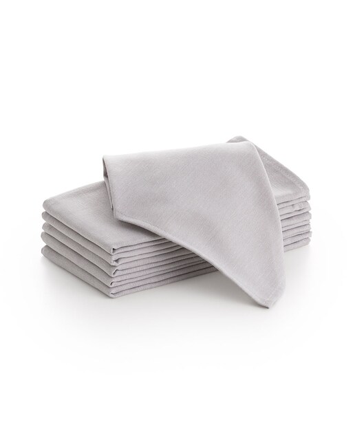 Imagen 0 de Pack 6 servilletas satén raso 45x45 cm piedra