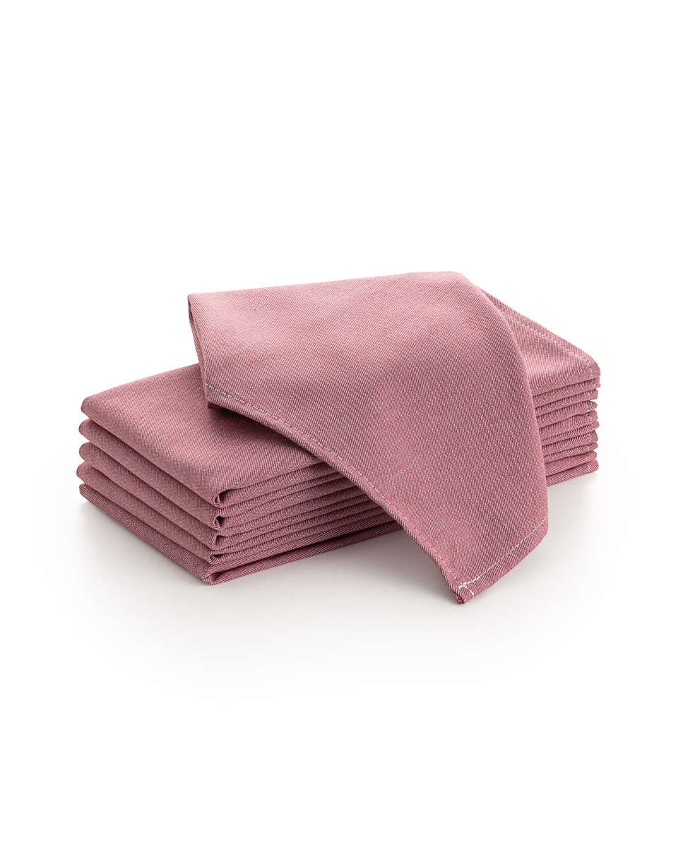 Imagen 0 de Pack 6 servilletas satén raso 45x45 cm rojo