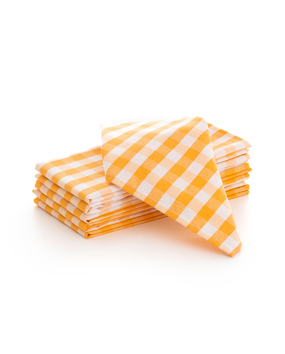Imagen 0 de Pack 6 servilletas Vichy 45x45 cm amarillo