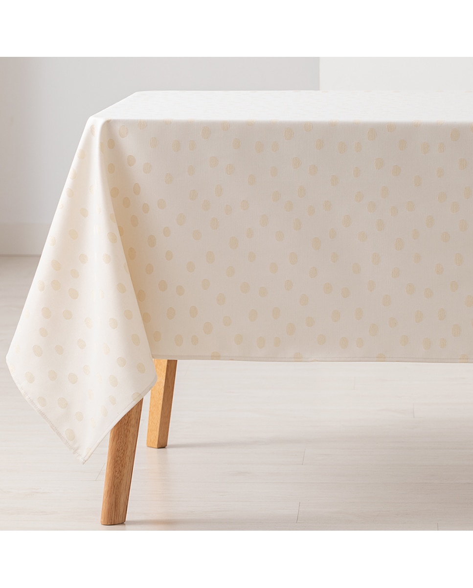 Imagen 0 de Mantel antimanchas jacquard point oro