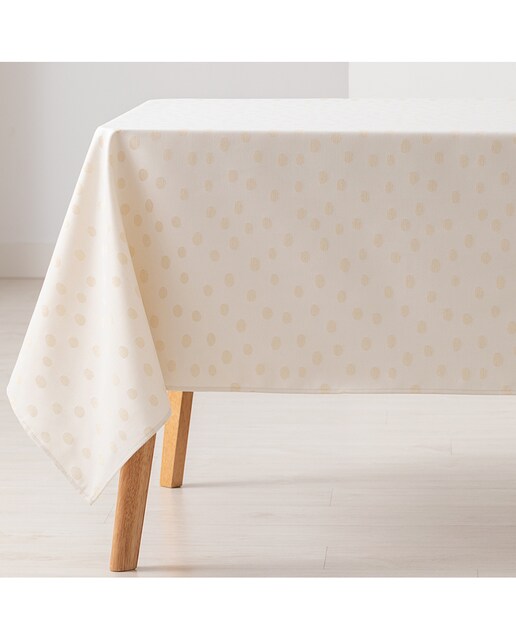 Imagen 0 de Mantel antimanchas jacquard point oro