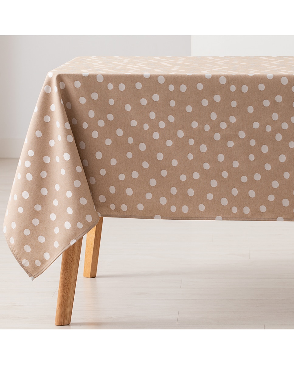Imagen 0 de Mantel antimanchas jacquard point taupé