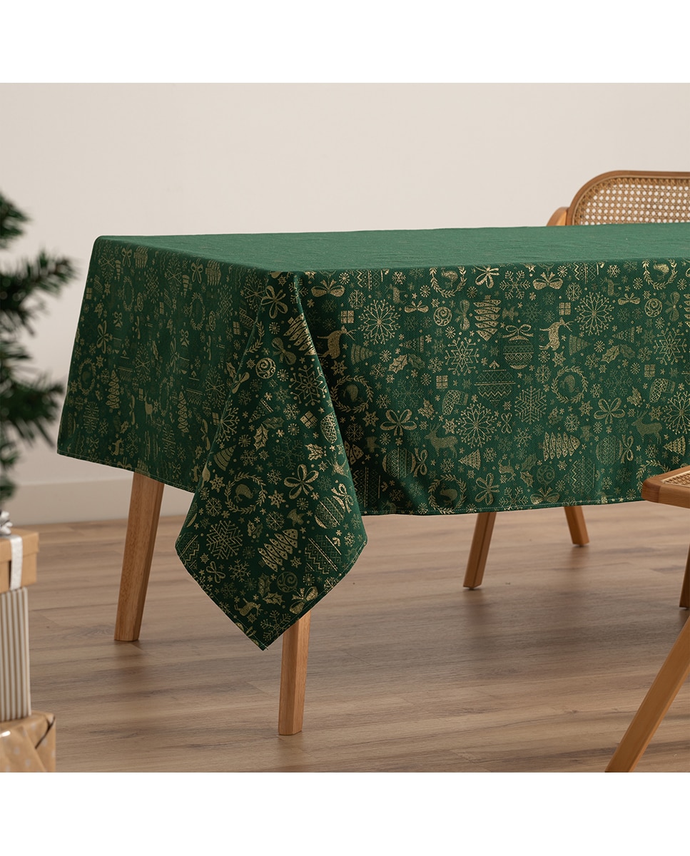 Imagen 0 de Mantel jacquard navidad Candy verde