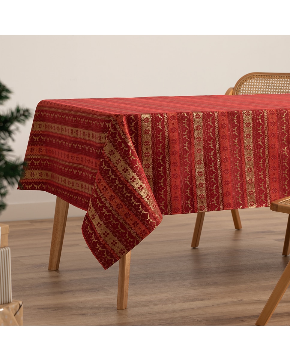 Imagen 0 de Mantel jacquard navidad Ribbon rojo