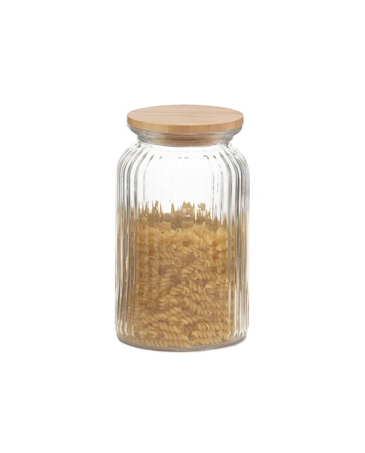Bote cocina vidrio bambú 1200ml