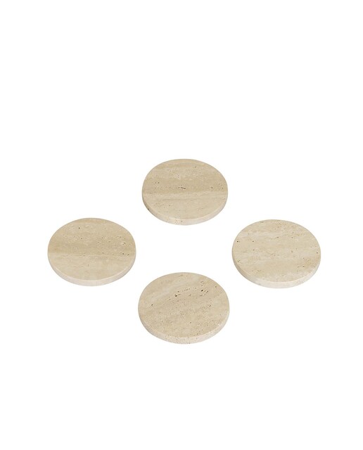 Set 4 posavasos travertino 10 cm