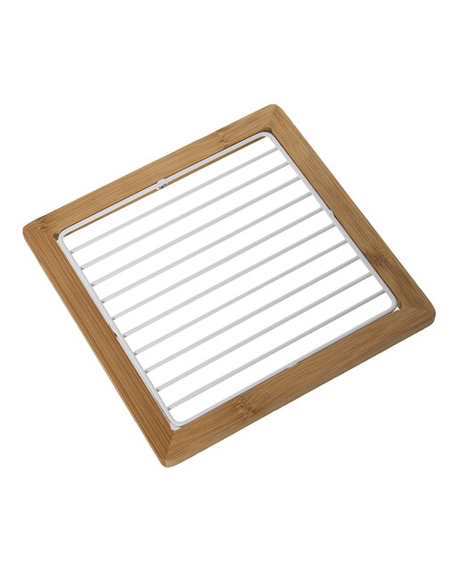 Imagen 0 de Salvamantel metal blanco con marco madera