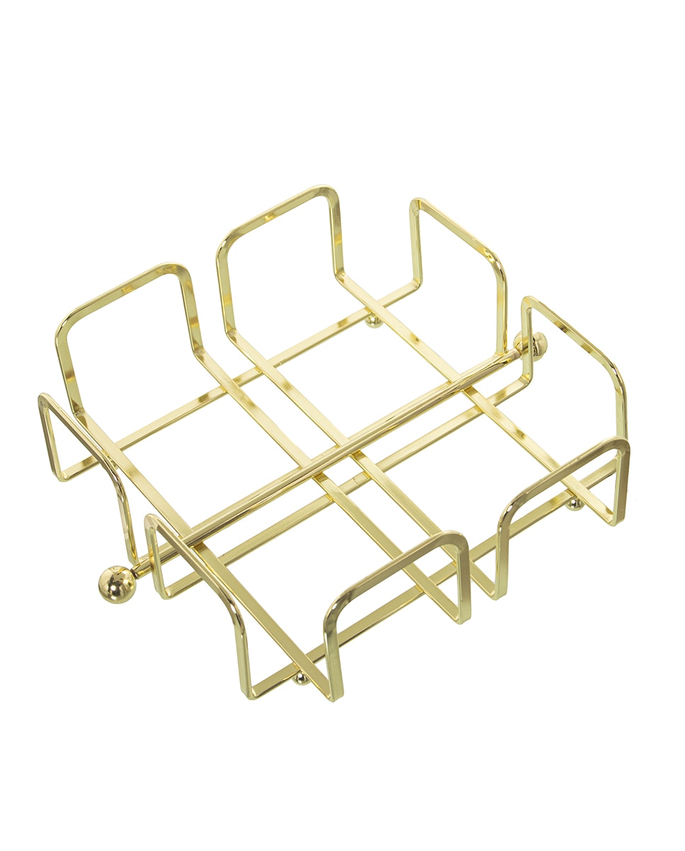 Imagen 0 de Servilletero metal dorado