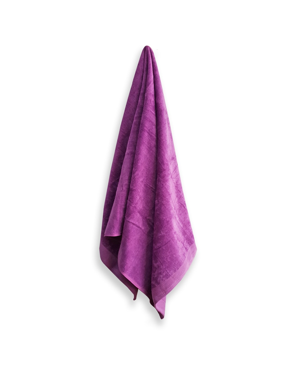 Imagen 0 de Toalla playa lisa terciopelo morado