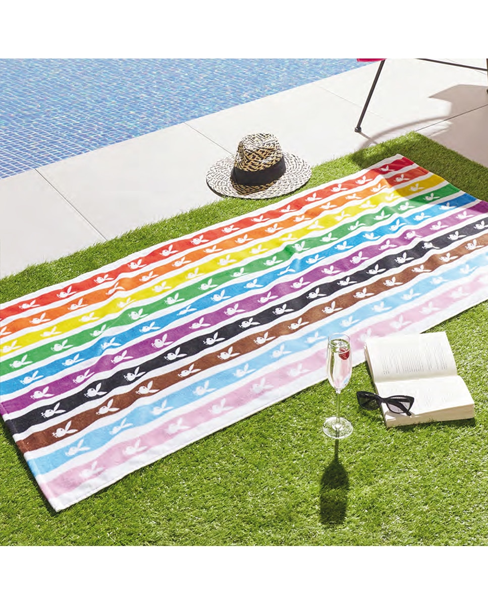 Imagen 0 de Toalla playa licencia play boy rainbow bunny