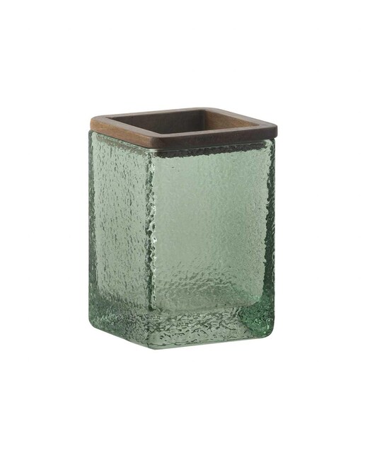 Imagen 0 de Portacepillos vidrio martelé verde