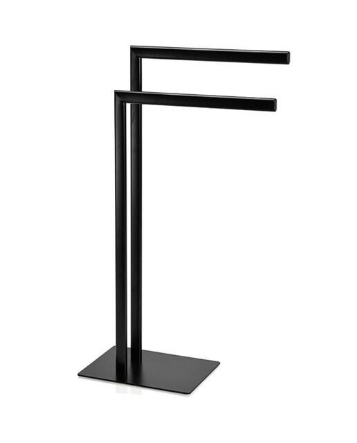 Toallero metal negro 30x20x82