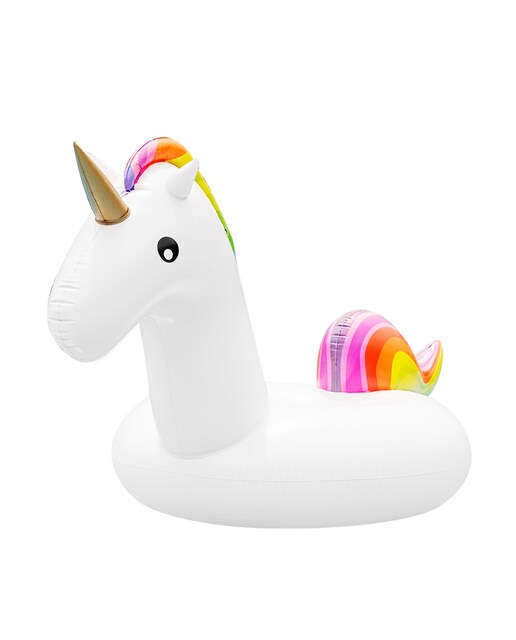 Imagen 0 de Flotador gigante con forma de unicornio 250x110 cm.