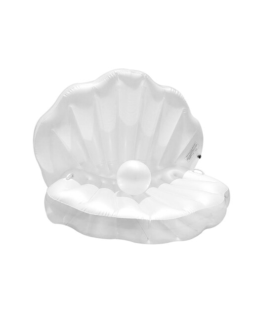 Imagen 0 de Flotador con forma de concha con perla 150x130 cm.