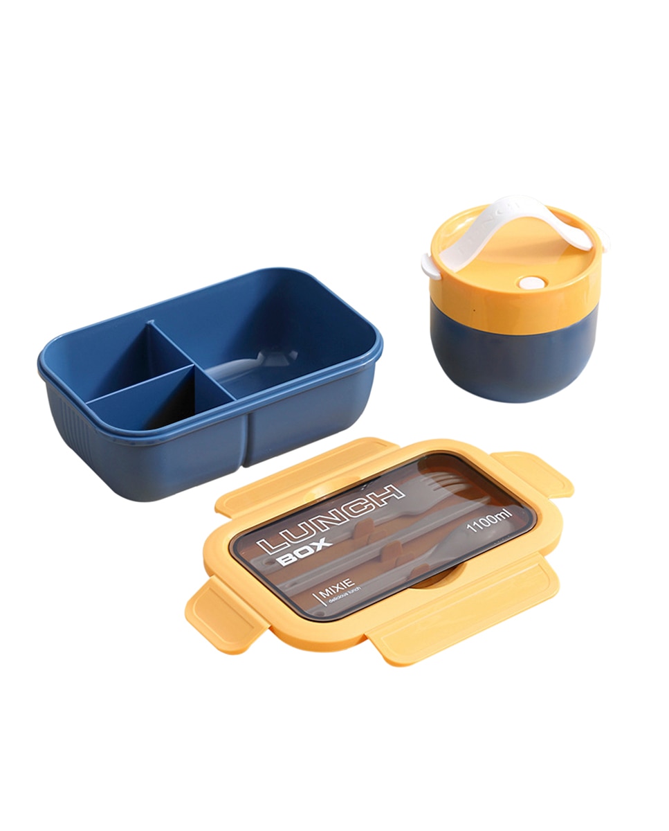 Imagen 0 de Fiambrera hermética apilable para guardar alimentos, de 1100 ml.