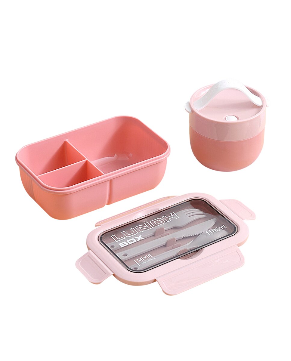 Imagen 0 de Fiambrera hermética apilable para guardar alimentos, de 1100 ml.