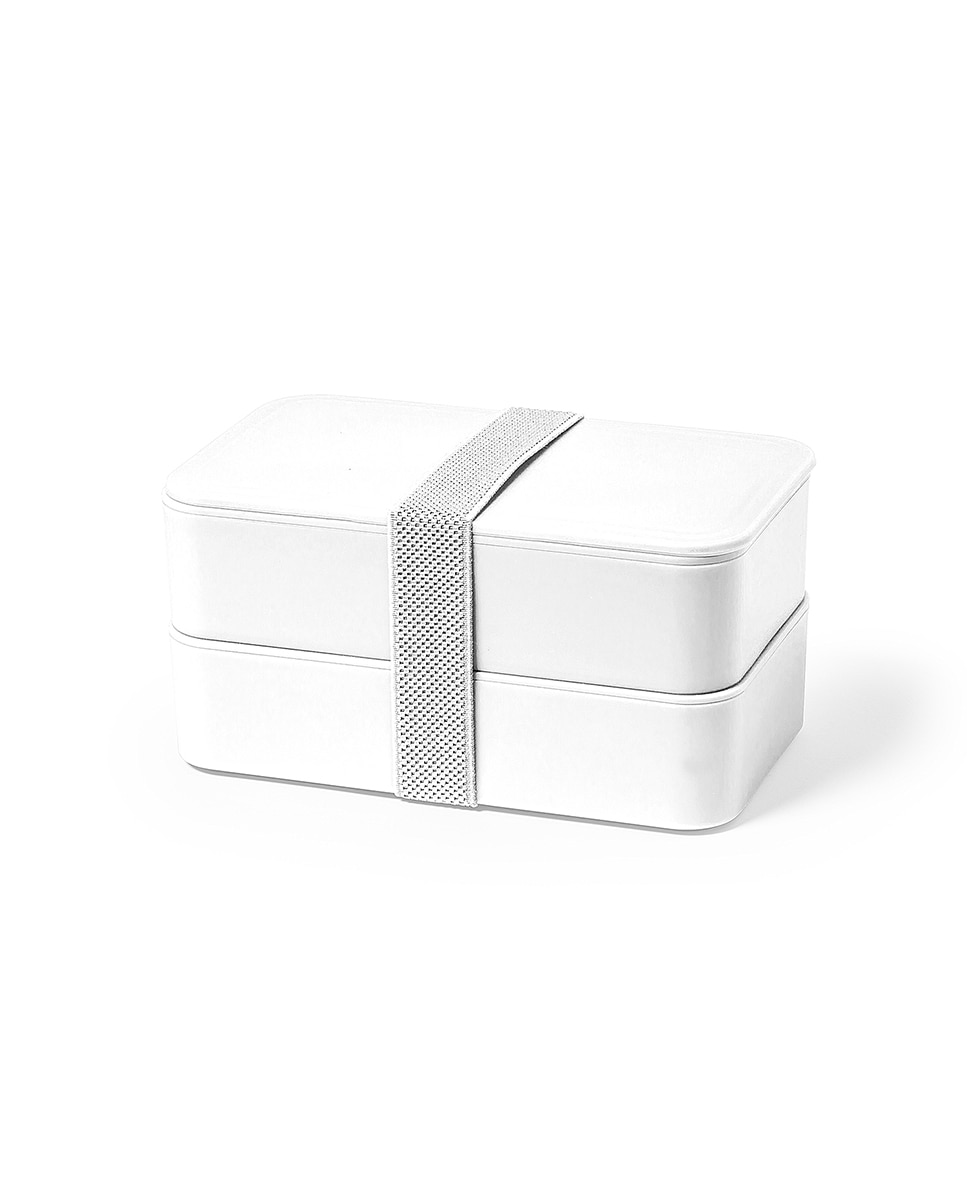 Imagen 0 de Fiambrera 2 Compartimentos 700 ml 18.20x9.40x10.40 Cm. Color: Blanco