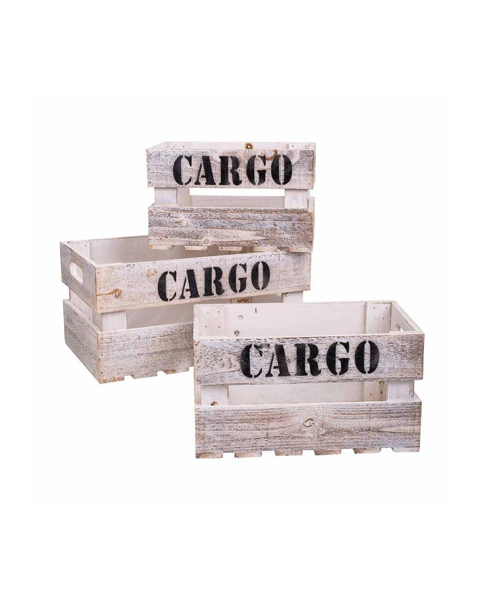 Imagen 0 de Cajas de madera set 3 pcs