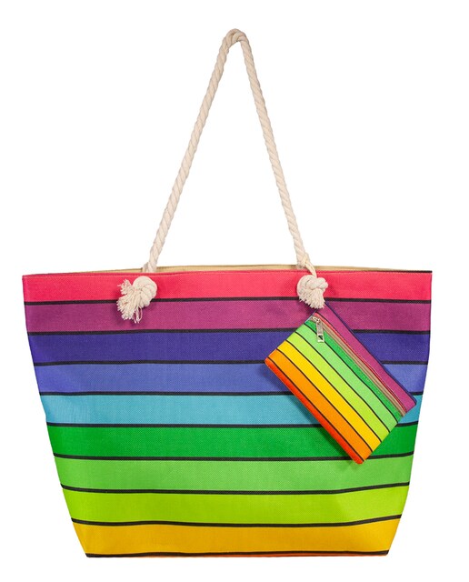 Imagen 0 de Bolso estampado de playa con monedero