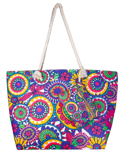 Imagen 0 de Bolso estampado de playa con monedero