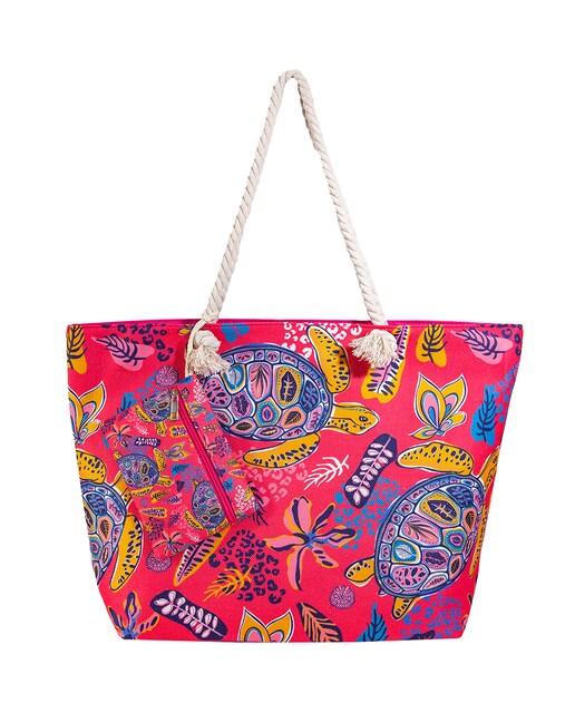 Imagen 0 de Bolso estampado de playa con monedero