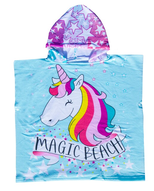 Imagen 0 de Poncho de playa infantil microfibra con rizo