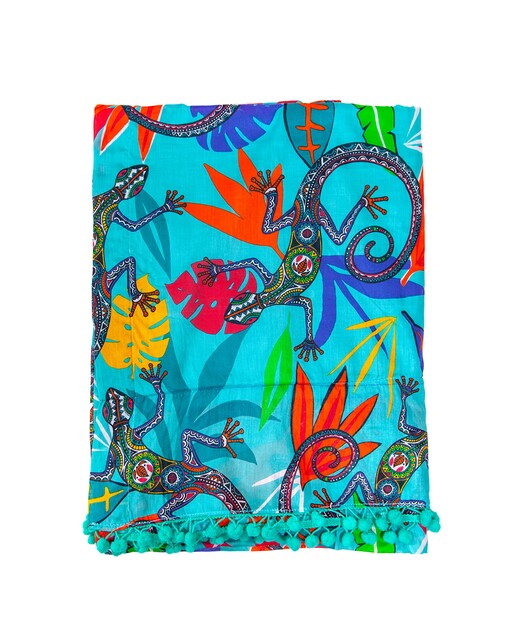 Imagen 0 de Pareo estampado con rizo