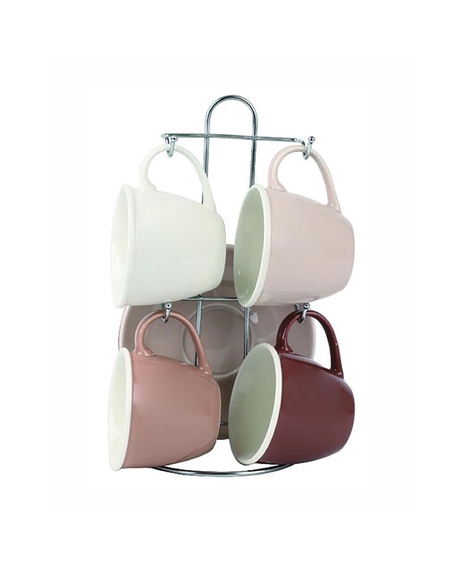 Imagen 0 de Café Pack 4 new bone metal color beige marrón