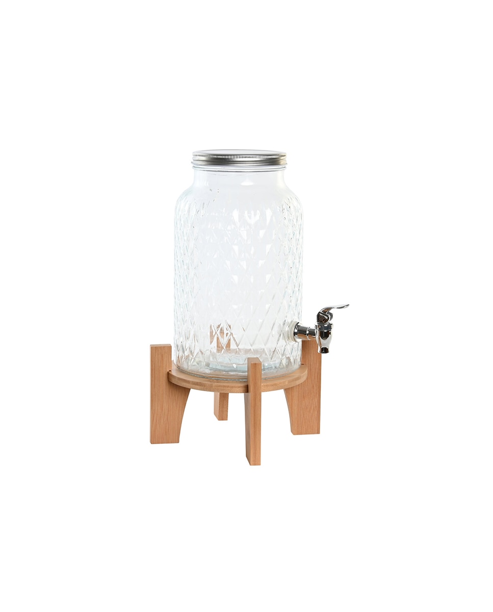 Imagen 0 de Dispensador bebidas cristal bambú 24x24x41 5,8l