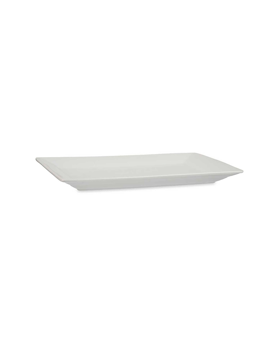 Imagen 0 de Bandeja porcelana blanca rectangular 36cm