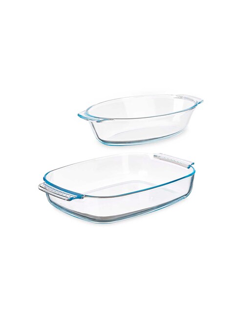 Imagen 0 de Set 2 bandejas borosilicato 700/2000ml
