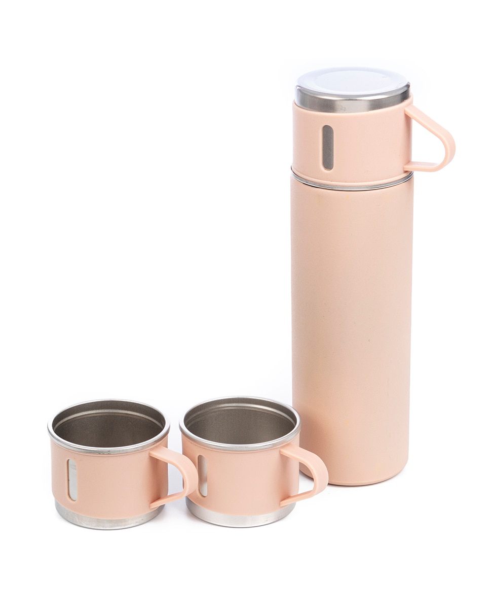 Imagen 0 de Juego de termo de 500ml y 3 tazas aislantes. Matenimiento de frio y calor de 6 a 12 horas.