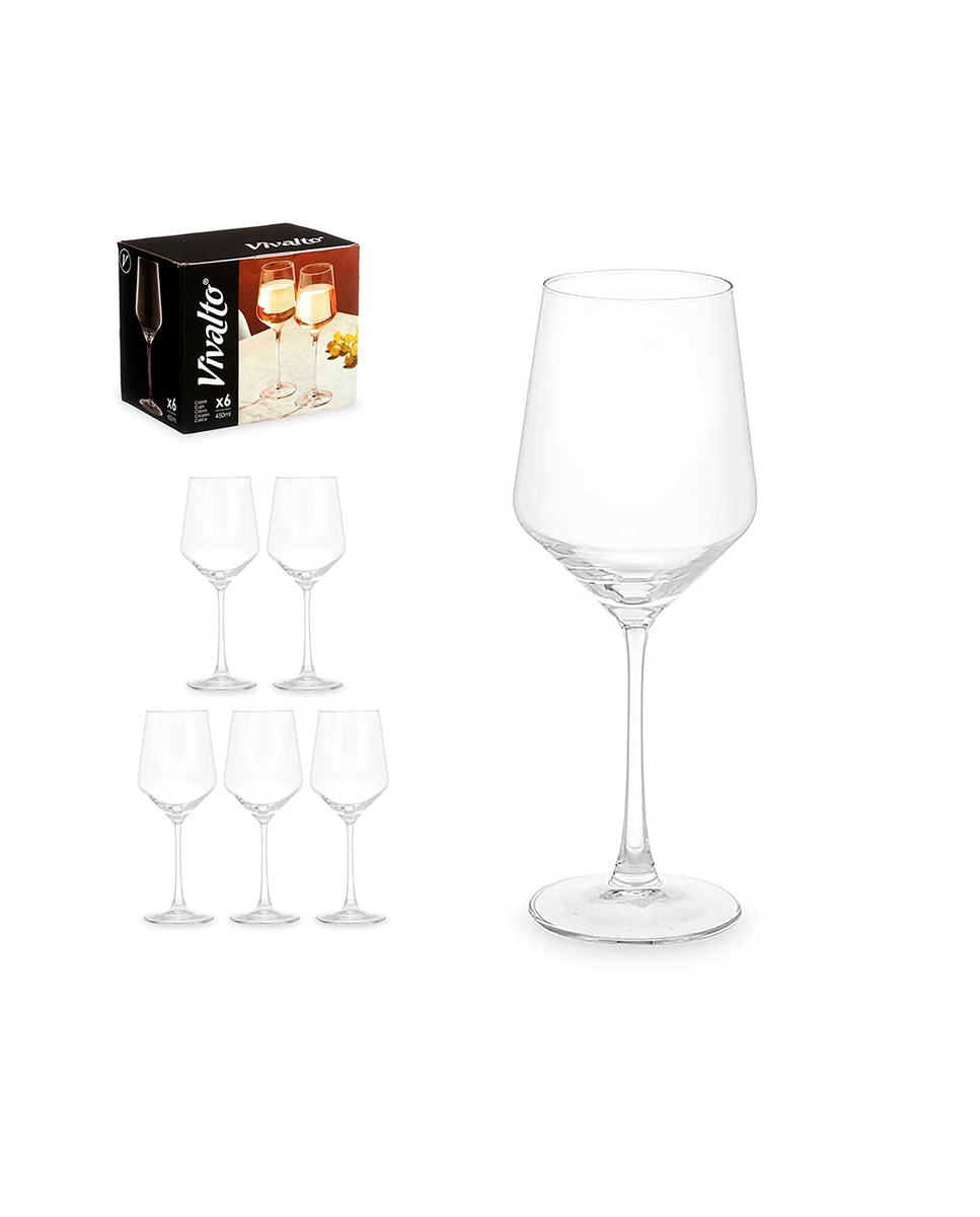 Imagen 0 de Pack 6 copas vino cónica 450ml