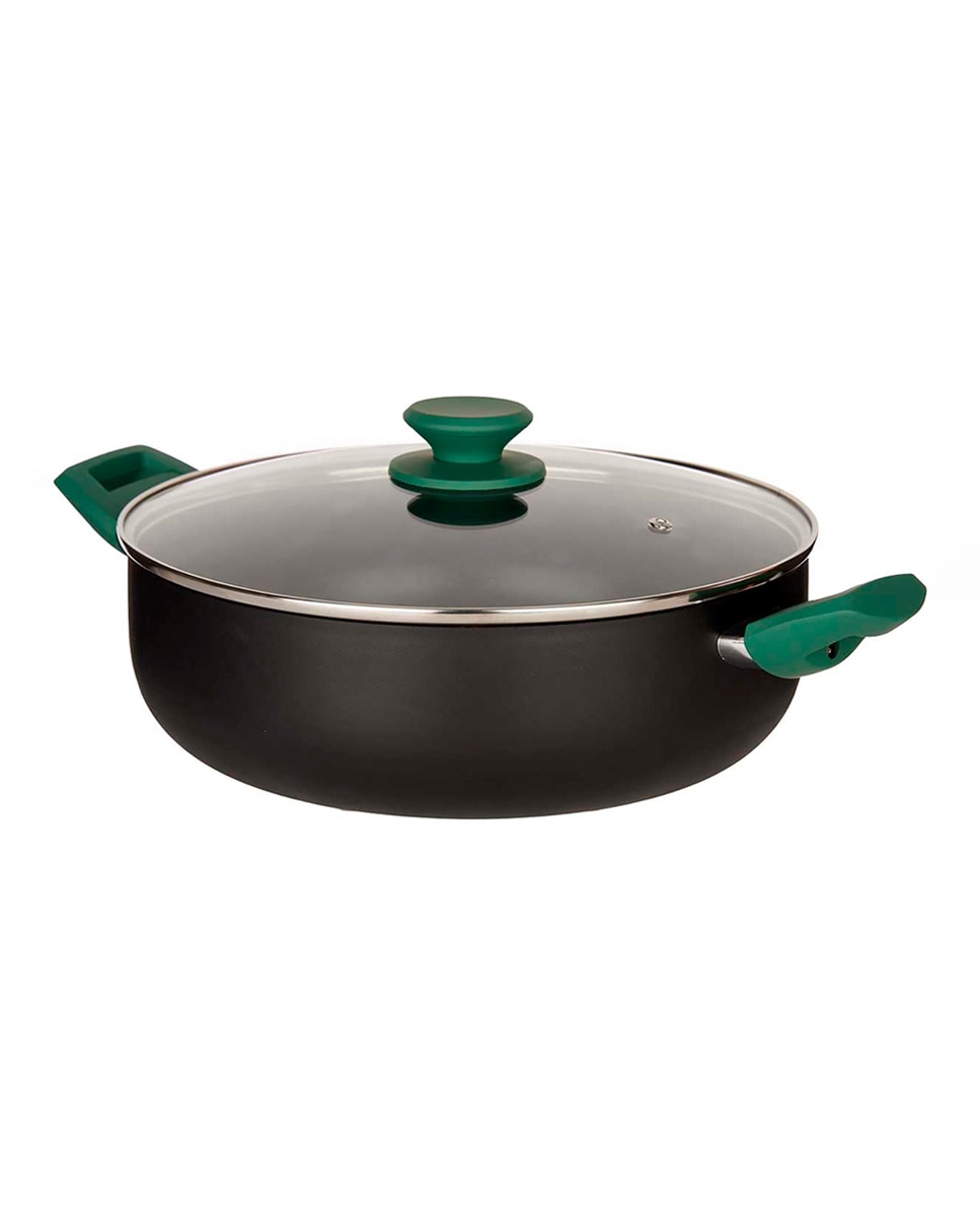 Imagen 0 de Cacerola aluminio prensado green 28cm con tapa