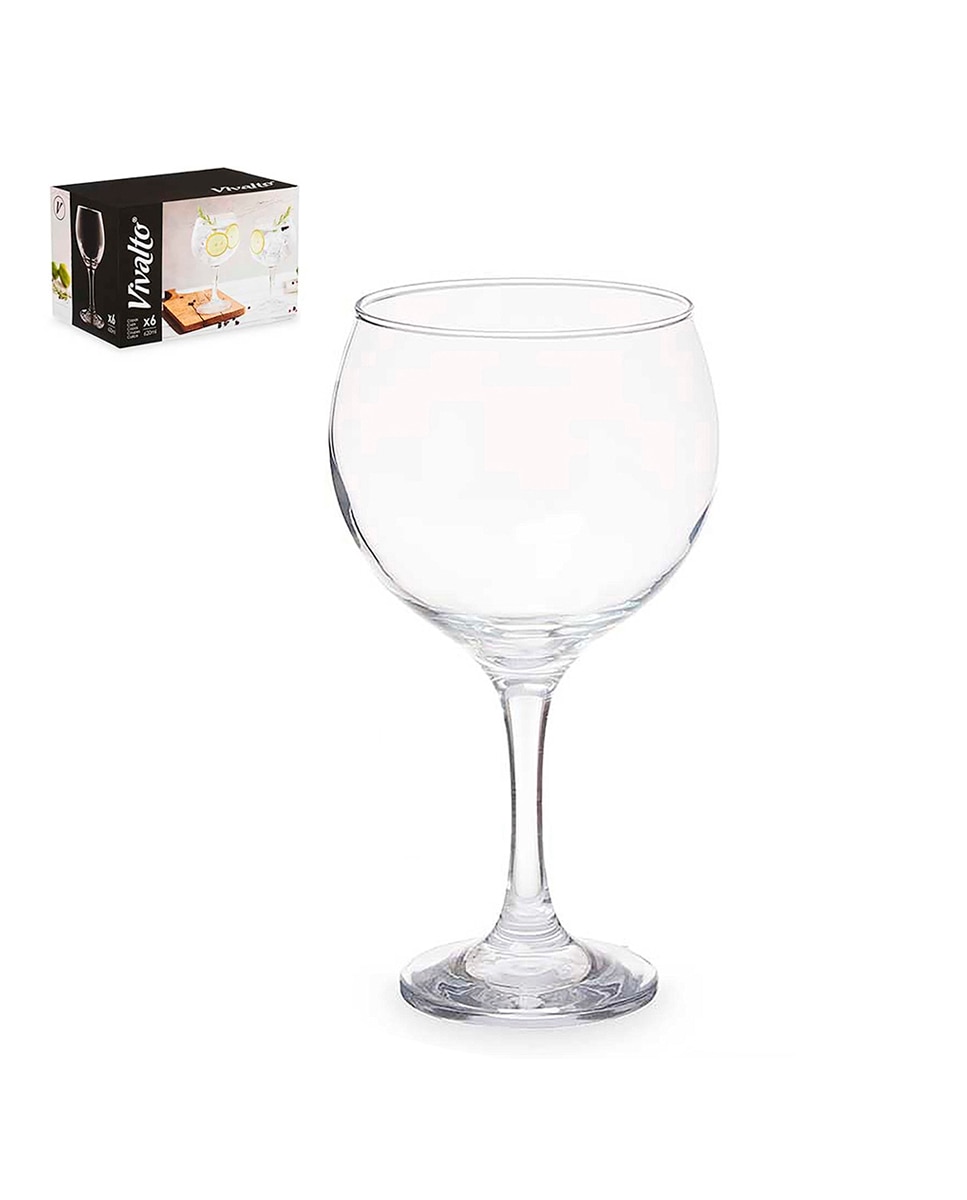 Imagen 0 de Set 6 copas vidrio xl 620 ml