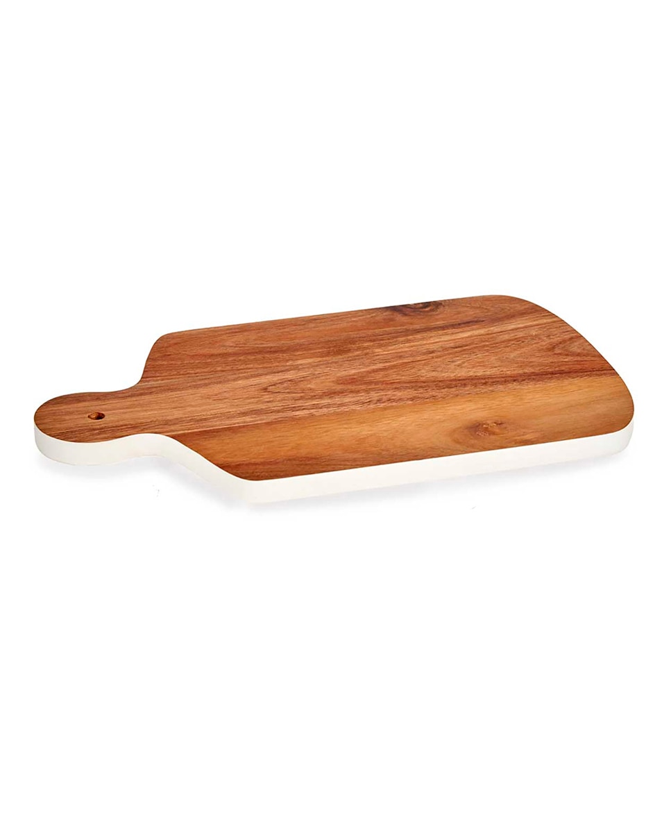 Imagen 0 de Tabla cortar madera con borde blanco 34cm