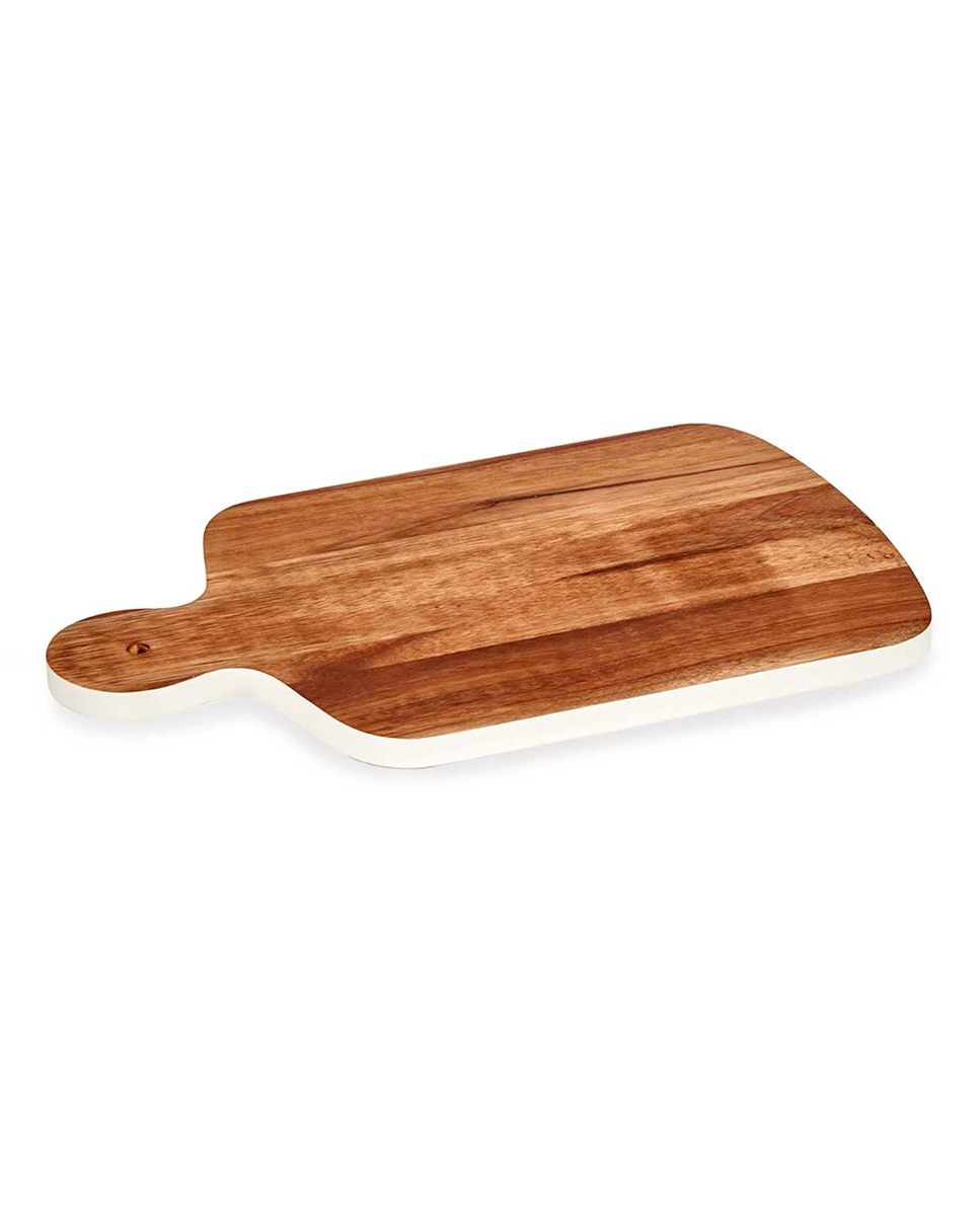 Imagen 0 de Tabla cortar madera con borde blanco 40cm