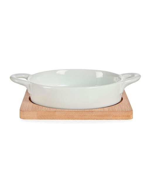 Imagen 0 de Bandeja redonda con base bambú 12,5cm
