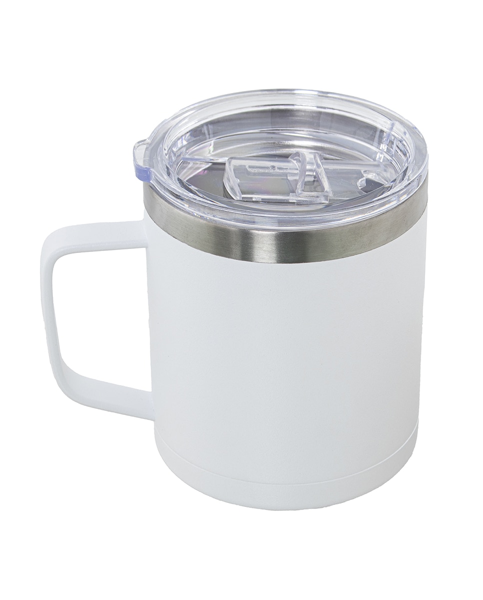 Imagen 0 de Taza, termo cafe 350ml acero in ox. blanco con tapa acrilica