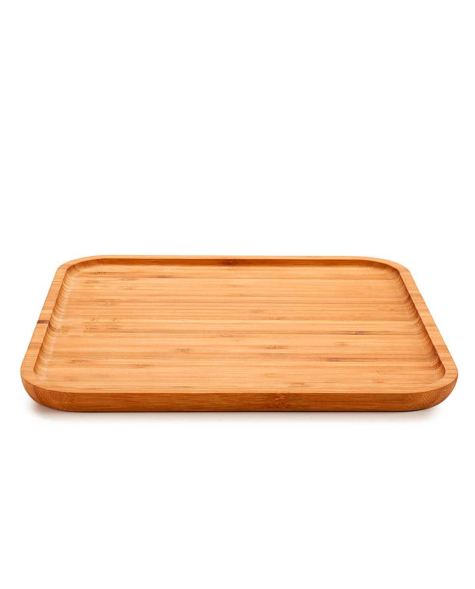 Imagen 0 de Bandeja de Bambú para aperitivos cuadrada grande. 30x30 cm