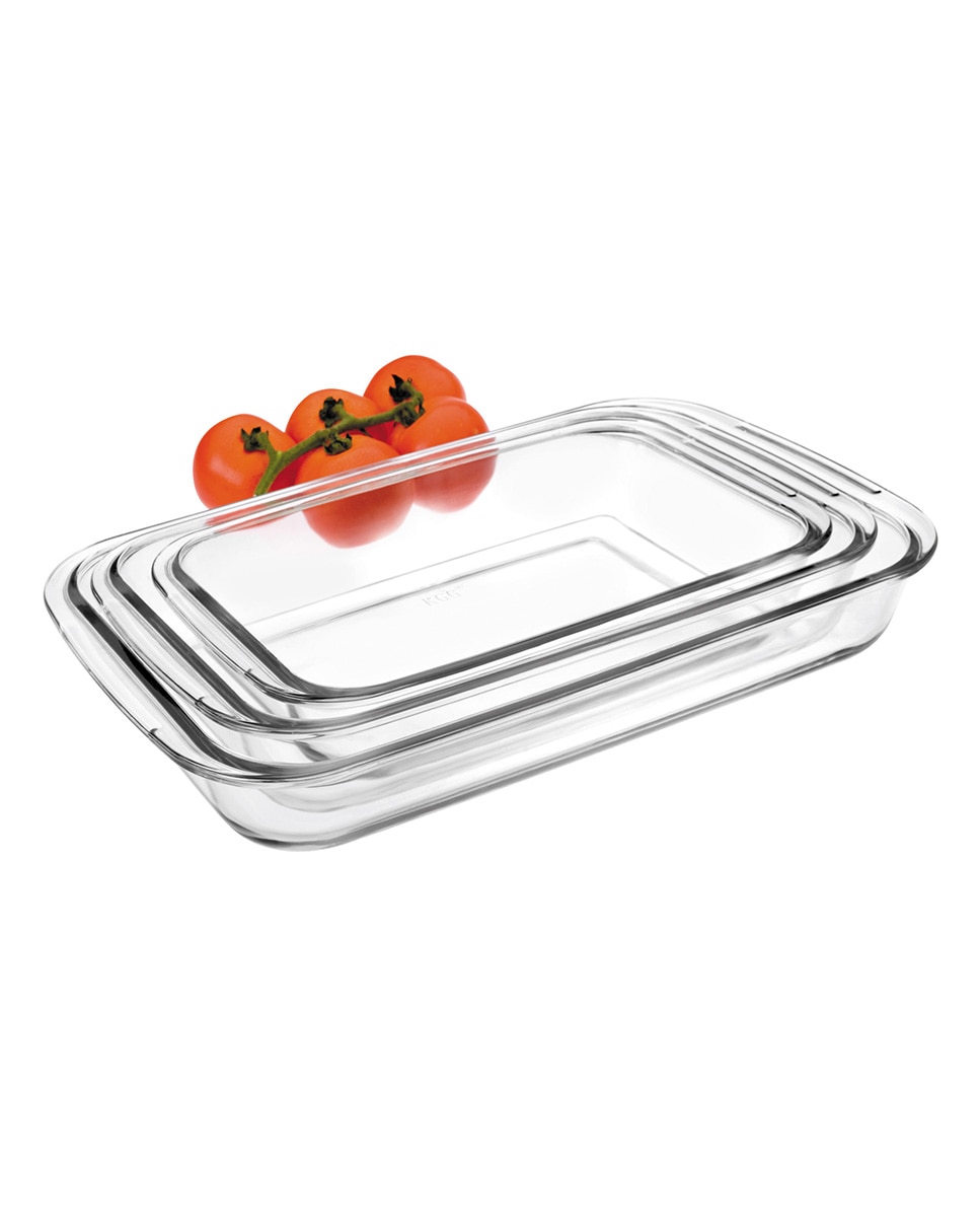 Imagen 0 de Set 3 fuente horno rectangular kristall