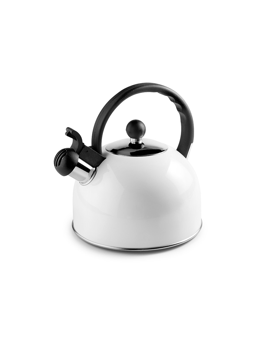 Imagen 0 de Cafetera silbante inox  blanca 2,50 lt