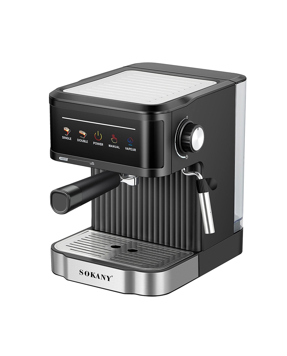 Imagen 0 de Cafetera express doble de 20 bares, 850W y depósito de 1.8L. Boquilla espuma y bandeja antigoteo.