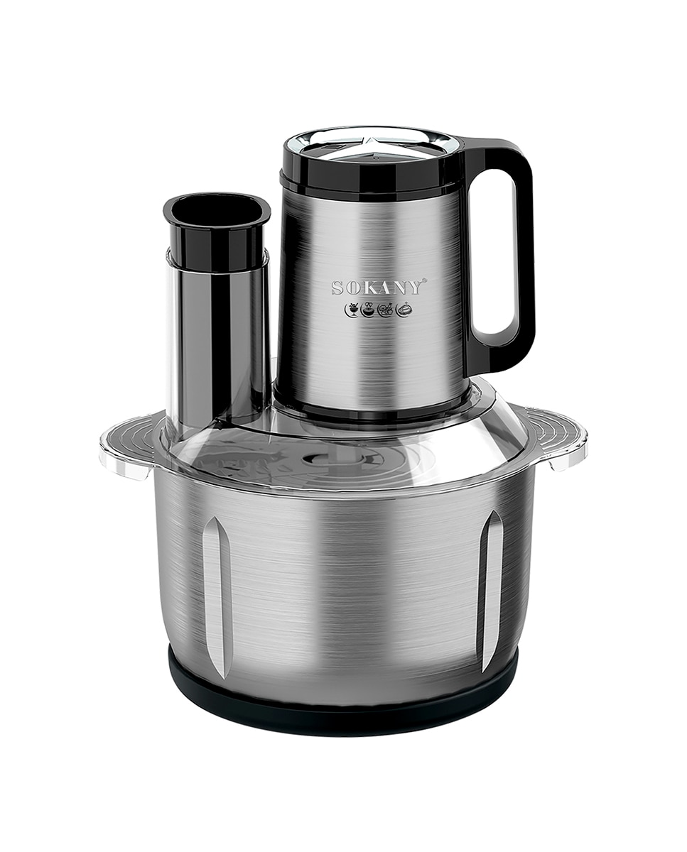 Imagen 0 de Robot de cocina procesador de alimentos 6 en 1. Motor de cobre de 1000W con 3 velocidades. Bol de acero inoxidable con 5L de capacidad.