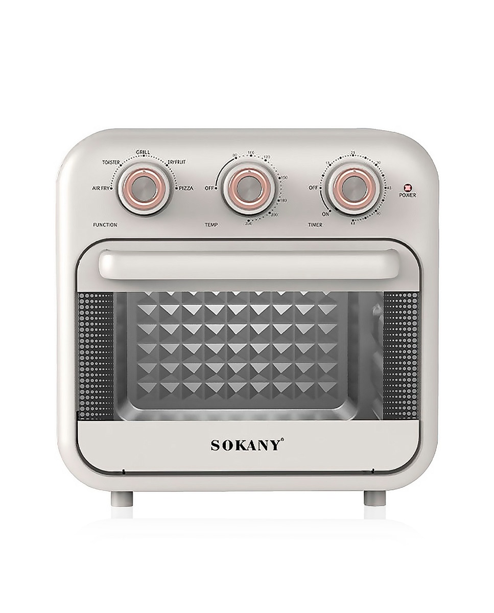 Imagen 0 de Horno freidora de aire con 18 litros de capacidad. Panel de control mecánico con 1800W de potencia, modos de cocción preestablecidos y 5 accesorios.